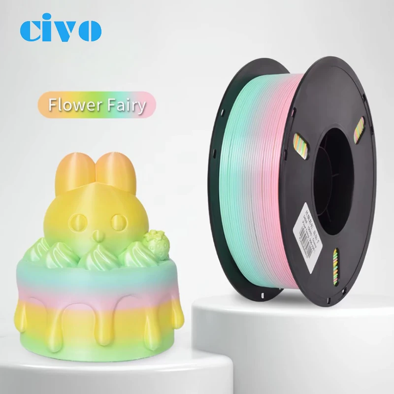 1KG Silk Rainbow Gradient & Dual Color PLA Filament 1.75mm 3D Printing Material For Elegoo/Anycubic/Bambula
1KG Silk Rainbow Gradient & Dual Color PLA Filament 1.75mm 3D Printing Material For Elegoo/Anycubic/Bambula