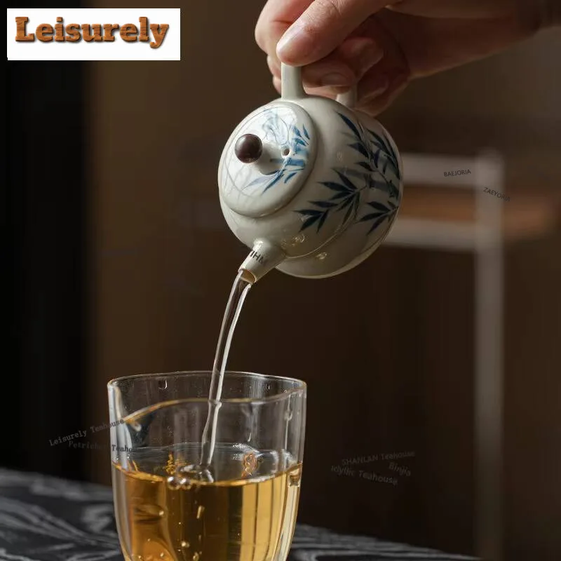110ml Hand-painted Bamboo Teapot Luxury Tea Infuser Pot Tea Making Kettle With Ball Hole Oolong Tea Tea Ceremony Ornaments Gift
110ml Hand-painted Bamboo Teapot Luxury Tea Infuser Pot Tea Making Kettle With Ball Hole Oolong Tea Tea Ceremony Ornaments Gift