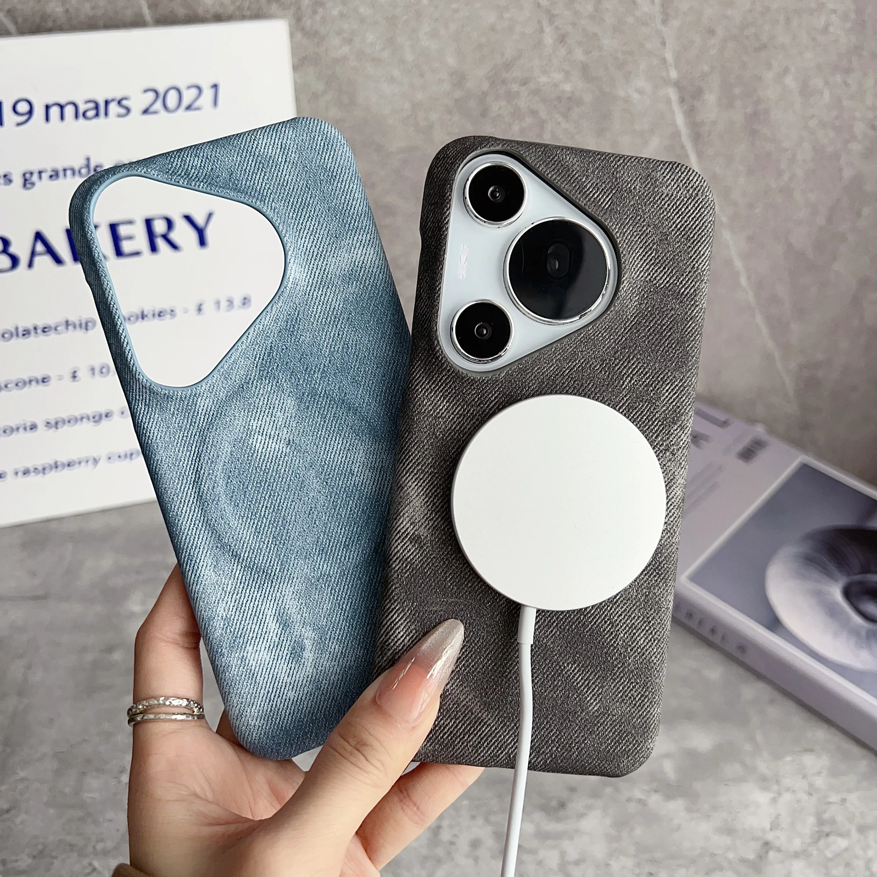 Denim Fabric Pattern Wireless Charging Magnetic Case For Huawei Pura 70 Pro 70Ultra Mate70 60, Slim Matte Hard Phone Cover Funda
Denim Fabric Pattern Wireless Charging Magnetic Case For Huawei Pura 70 Pro 70Ultra Mate70 60, Slim Matte Hard Phone Cover Funda