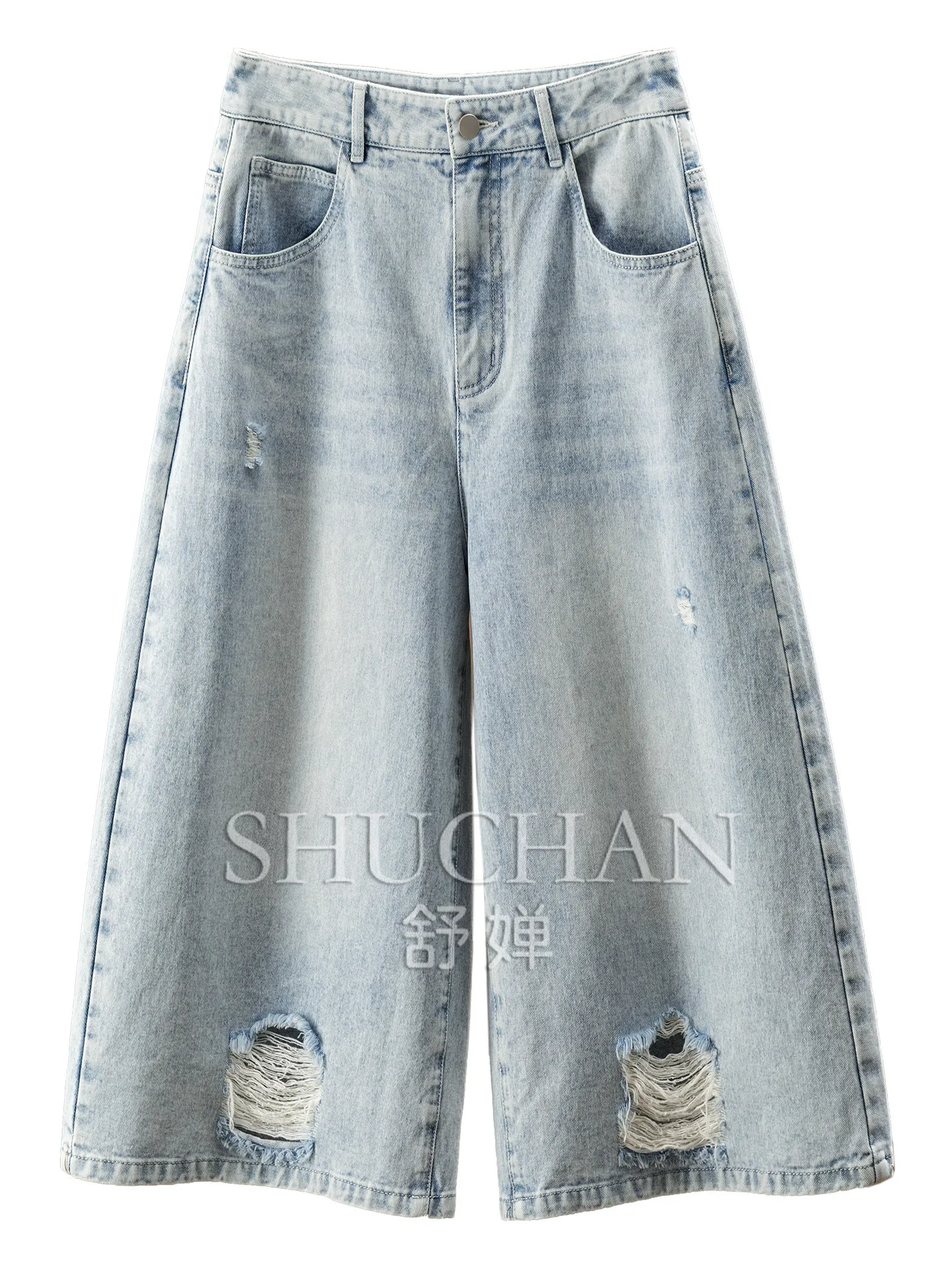 High Waist 100% Cotton Ripped Wide Leg Jeans Women's 37M6 Pantalones Vaqueros Mujer High Waisted Jeans
High Waist 100% Cotton Ripped Wide Leg Jeans Women's 37M6 Pantalones Vaqueros Mujer High Waisted Jeans