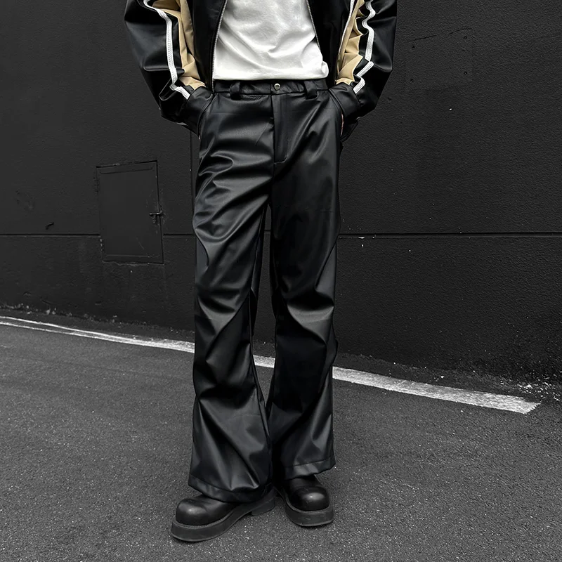 Новые осенние мужские рабочие брюки в американском стиле, черные кожаные брюки в стиле панк, с американским дизайном, мотоциклетные, прямые, с эффектом помятости
Новые осенние мужские рабочие брюки в американском стиле, черные кожаные брюки в стиле панк, с американским дизайном, мотоциклетные, прямые, с эффектом помятости