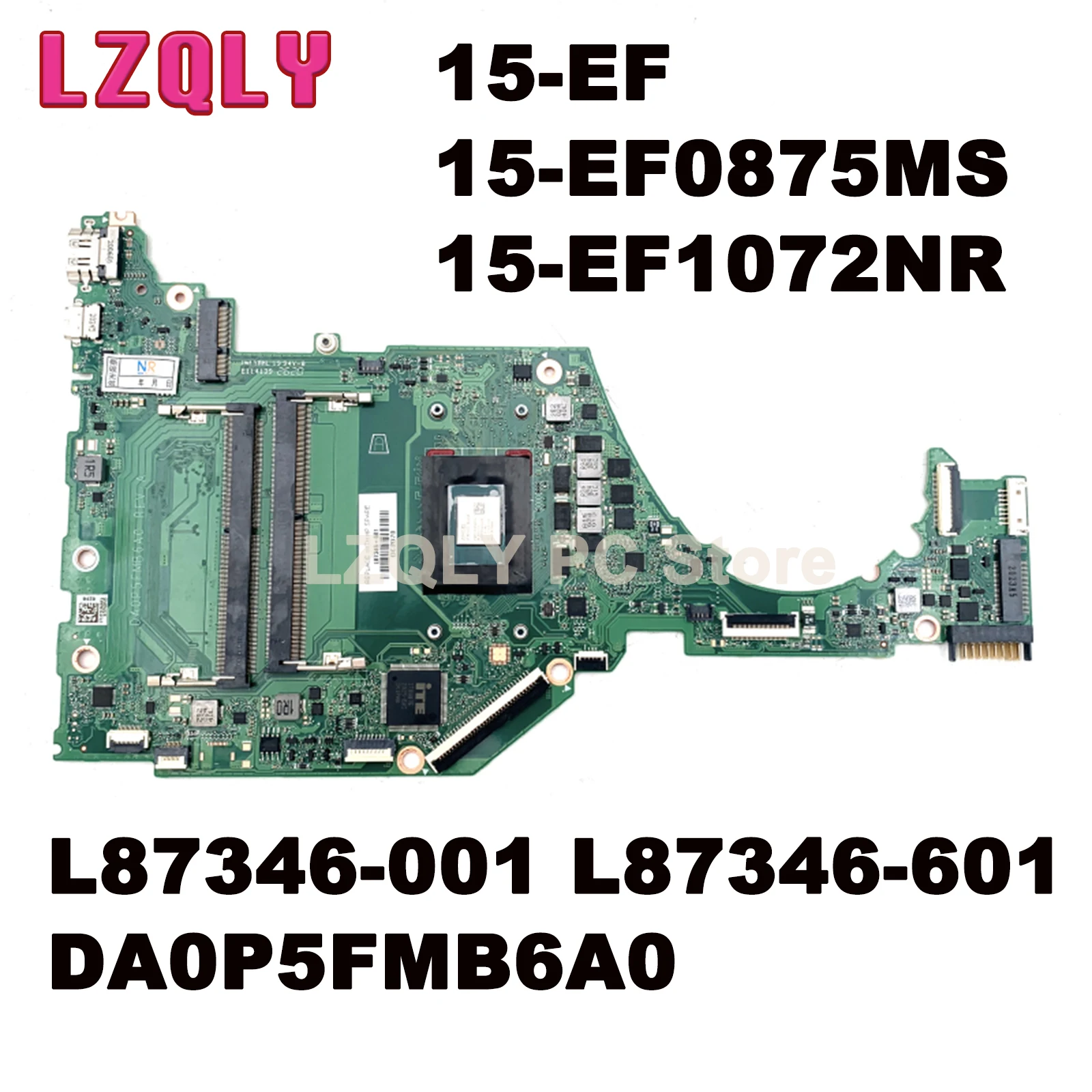 For HP 15S-EQ 15-EQ 15-EF Laptop Motherboard DA0P5FMB6A0 DA0P5EMB6E0 With 3150 R3-3200 R5-3500 R7-3700 CPU L87346-001 L78726-601
For HP 15S-EQ 15-EQ 15-EF Laptop Motherboard DA0P5FMB6A0 DA0P5EMB6E0 With 3150 R3-3200 R5-3500 R7-3700 CPU L87346-001 L78726-601
