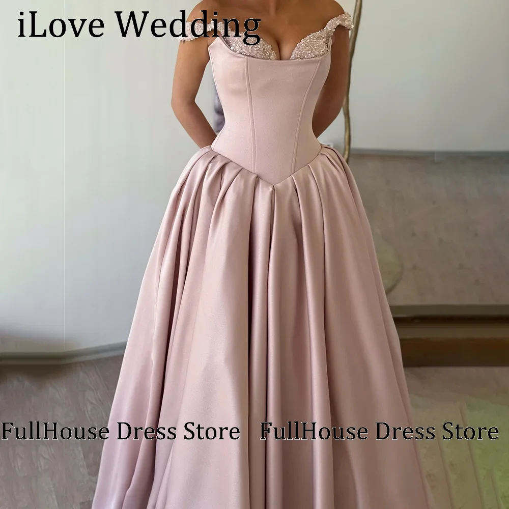 Custom Made Off Shoulder Princess Draped Beading Formal Evening Gown A-line Pleat Prom Dress with Court Vestidos De Novia
Custom Made Off Shoulder Princess Draped Beading Formal Evening Gown A-line Pleat Prom Dress with Court Vestidos De Novia