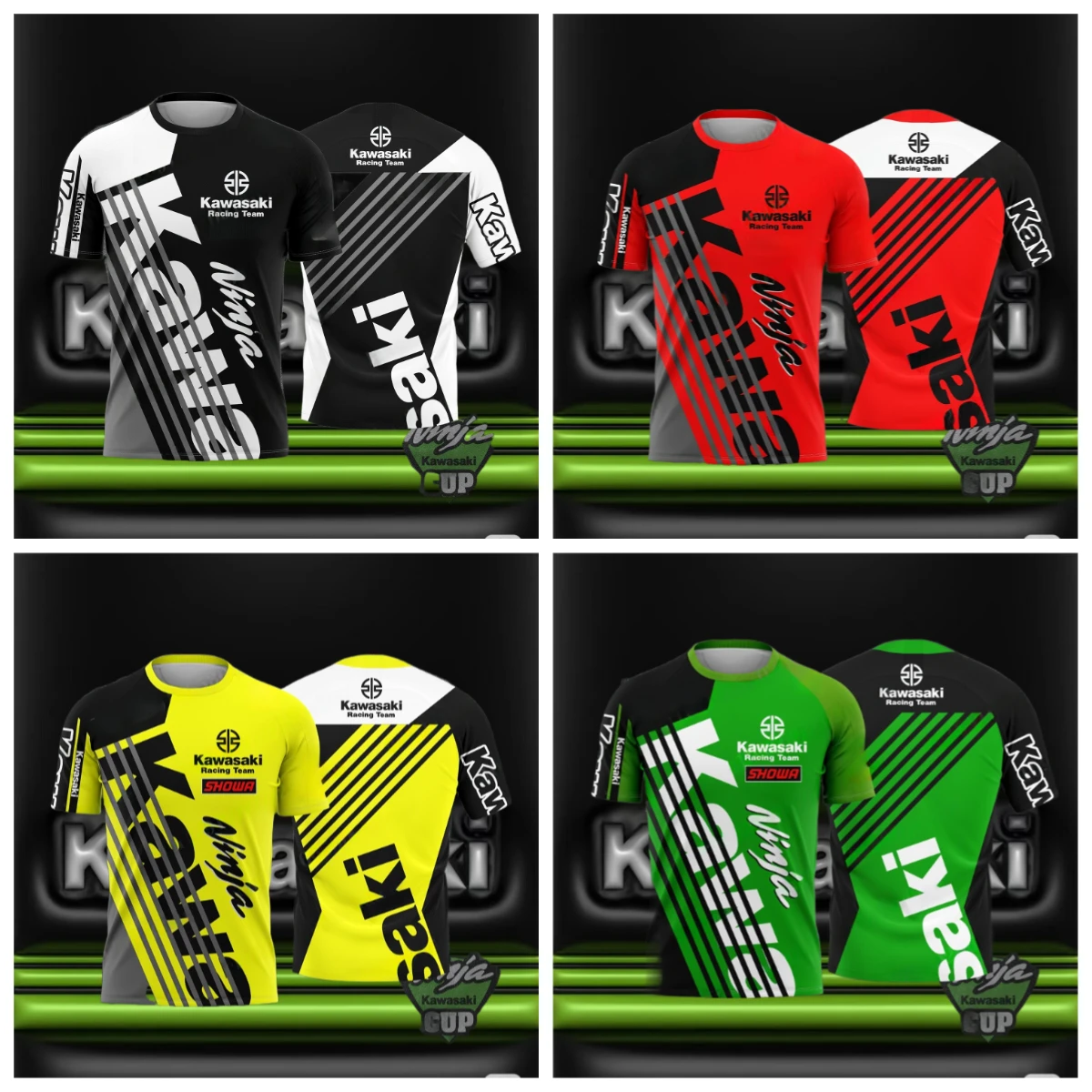 Мужская быстросохнущая футболка Kawasaki Competition, хит продаж, роскошная спортивная впитывающая пот футболка с короткими рукавами для бездорожья и верховой езды
Мужская быстросохнущая футболка Kawasaki Competition, хит продаж, роскошная спортивная впитывающая пот футболка с короткими рукавами для бездорожья и верховой езды