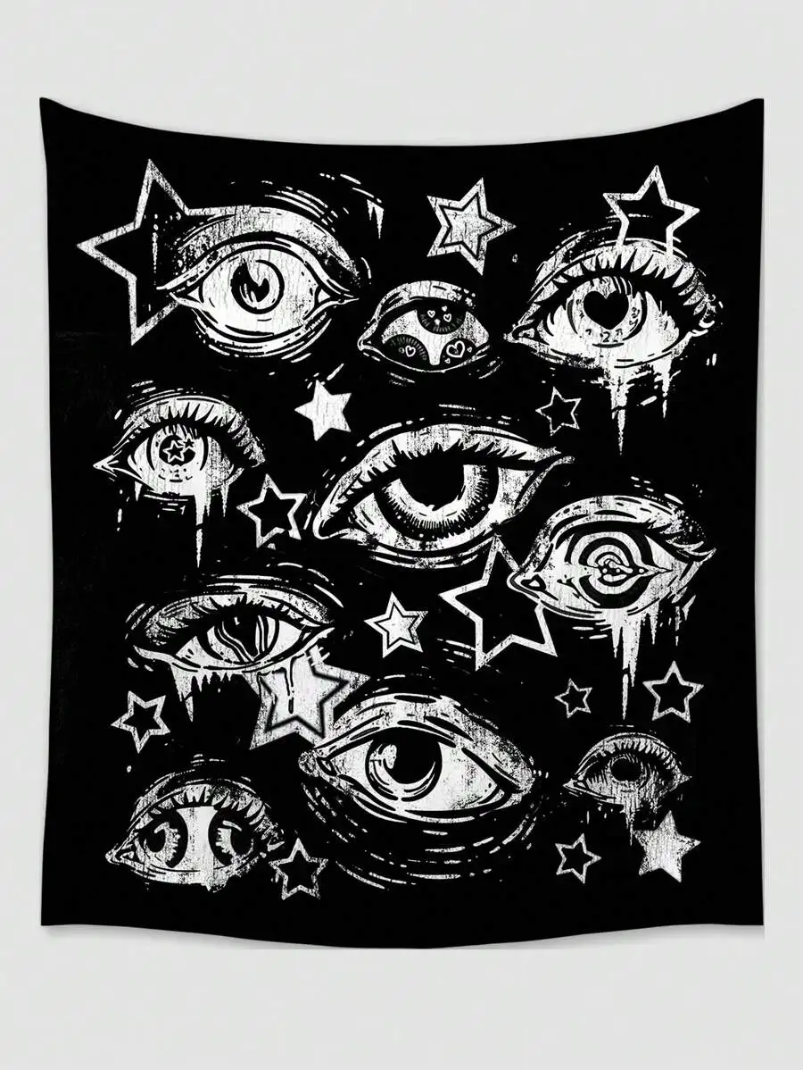 ROMWE Goth 1pc Polyester Printed Abstract Star & Eyes Wall Tapestry, For Living Room Bedroom Wall Decor, Camping Decoration, All Seasons
ROMWE Goth 1pc Polyester Printed Abstract Star & Eyes Wall Tapestry, For Living Room Bedroom Wall Decor, Camping Decoration, All Seasons