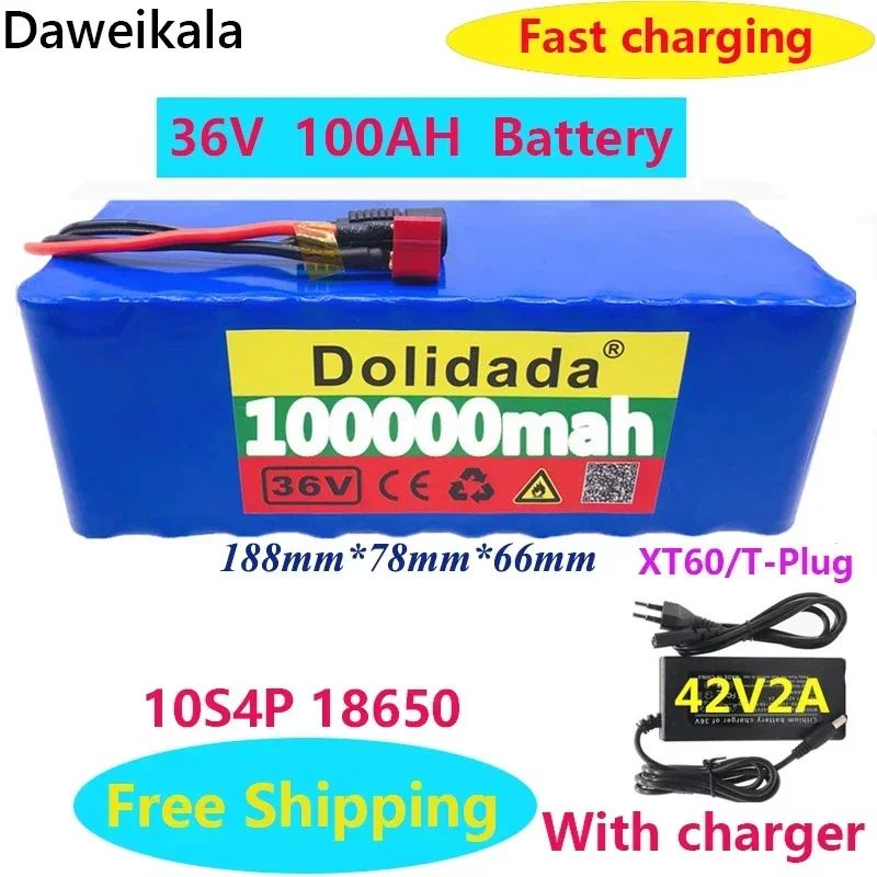 2025 New 36V battery 10S4P 18650 100Ah battery pack 1000W high power battery 42V 100000mAh Ebike electric bike BMS+42V2A Charger
2025 New 36V battery 10S4P 18650 100Ah battery pack 1000W high power battery 42V 100000mAh Ebike electric bike BMS+42V2A Charger