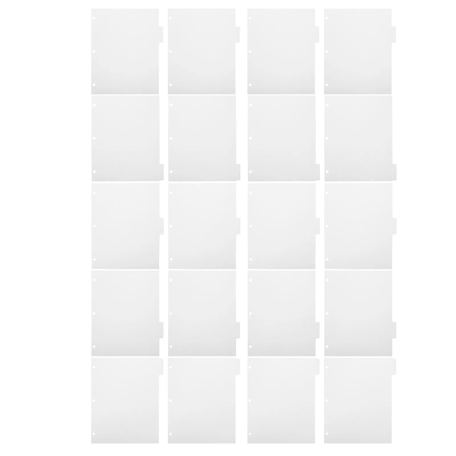 4Sets Blank Write on Page Dividers 11x9 Binder Tabs Writable Loose Leaf Separators White Hole Punched Index Tabs for Office
4Sets Blank Write on Page Dividers 11x9 Binder Tabs Writable Loose Leaf Separators White Hole Punched Index Tabs for Office