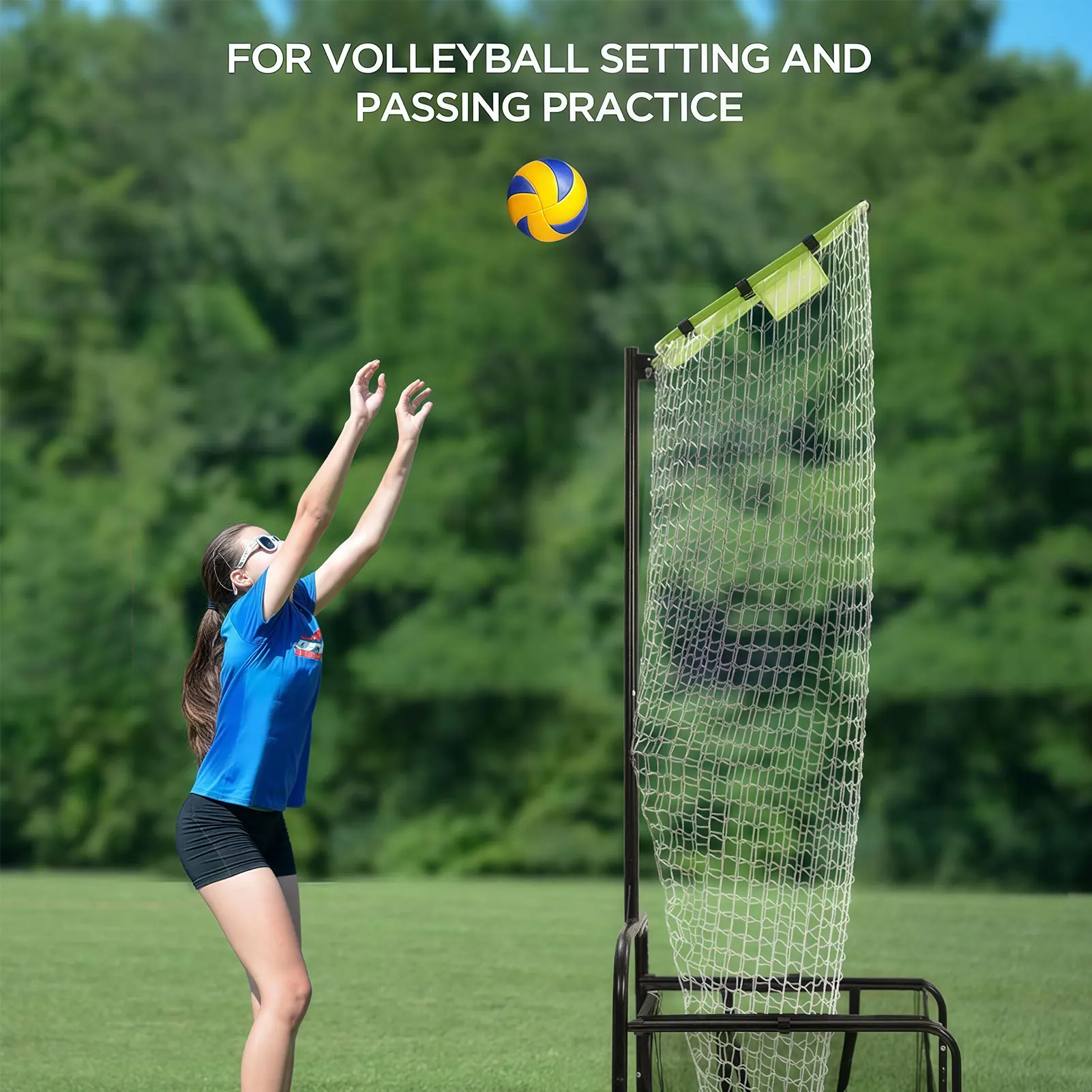 Volleyball Setter Training Equipment Volleyball Setting Trainer Setter Net with 2 Target Hoop Size 5 Angle and Height Adjustments Ball Collection Bag
Volleyball Setter Training Equipment Volleyball Setting Trainer Setter Net with 2 Target Hoop Size 5 Angle and Height Adjustments Ball Collection Bag