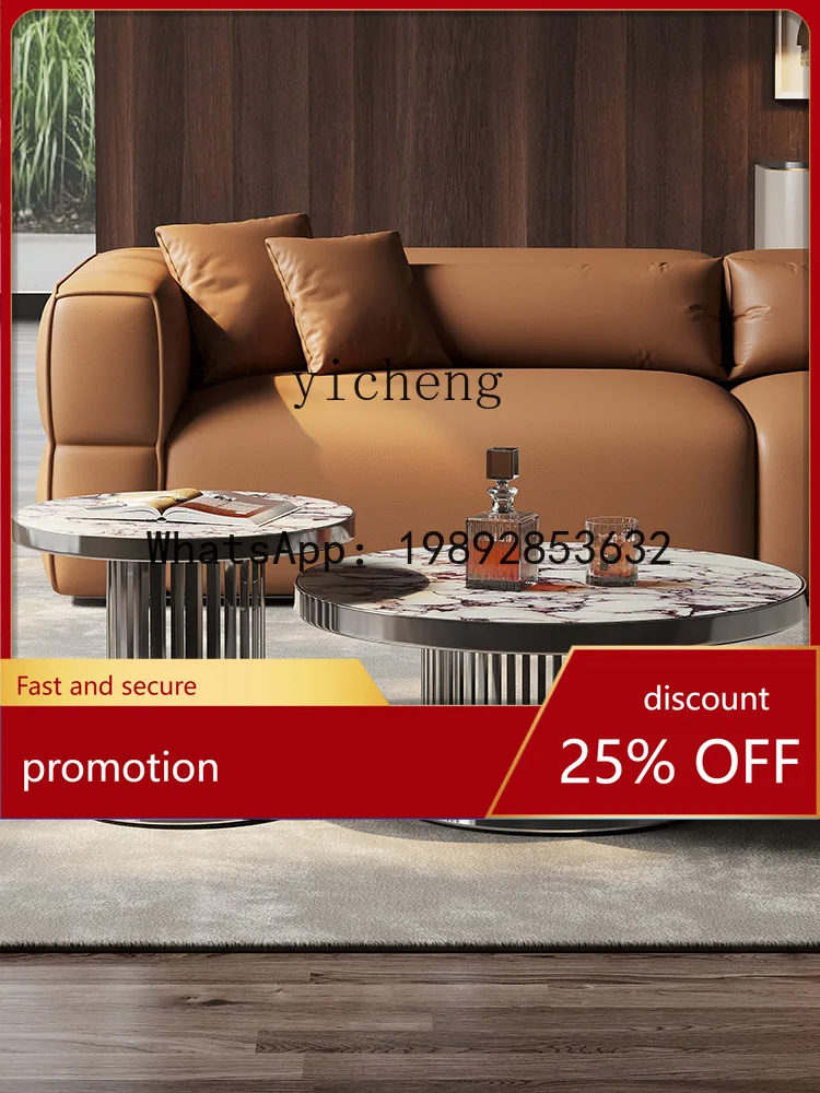 YFY light luxury tea table small apartment living room coffee table household mobile rock slab round coffee table
YFY light luxury tea table small apartment living room coffee table household mobile rock slab round coffee table