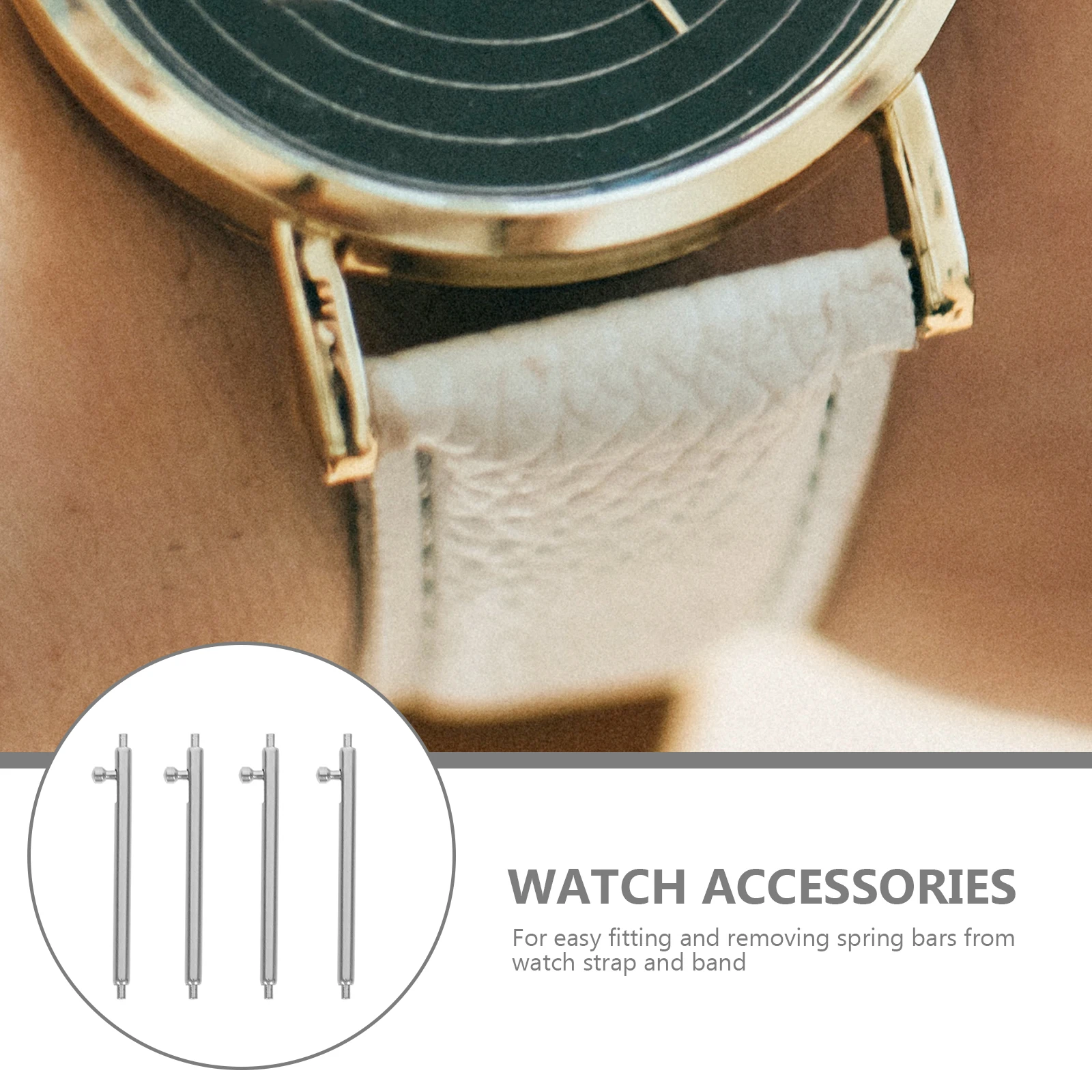 4 Pcs Quick Release Strap Accessories Watch Watchband Tubes Pins Link Replacement Kit to Disassemble
4 Pcs Quick Release Strap Accessories Watch Watchband Tubes Pins Link Replacement Kit to Disassemble