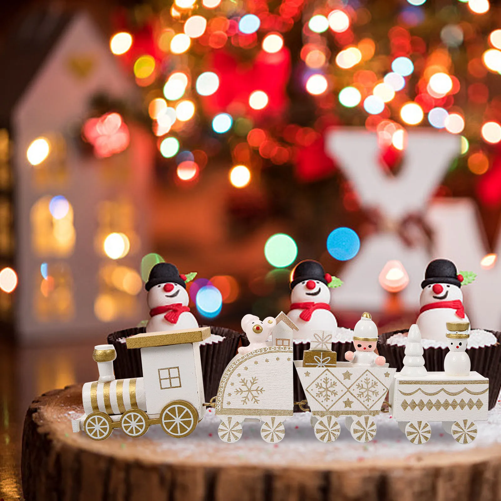 Wooden Train Shape Ornament Christmas Decor with Cartoon Design Festive Desktop Decoration for Showcase Table Centerpiece
Wooden Train Shape Ornament Christmas Decor with Cartoon Design Festive Desktop Decoration for Showcase Table Centerpiece