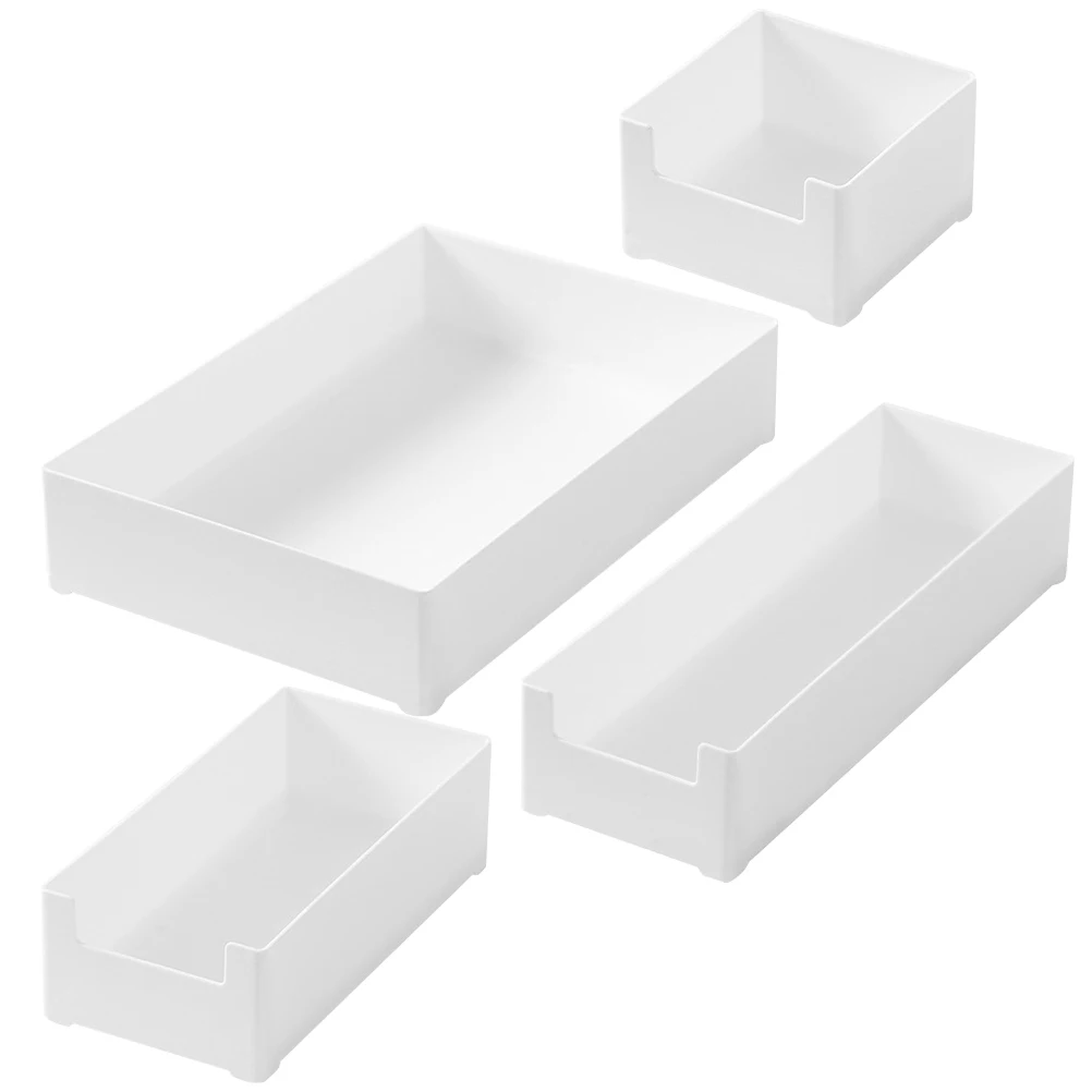 4 Pcs Storage Box Set Makeup Organizer for Vanity Trays Clear Desk Organizers Plastic Drawer Cutlery Organizing Simple
4 Pcs Storage Box Set Makeup Organizer for Vanity Trays Clear Desk Organizers Plastic Drawer Cutlery Organizing Simple