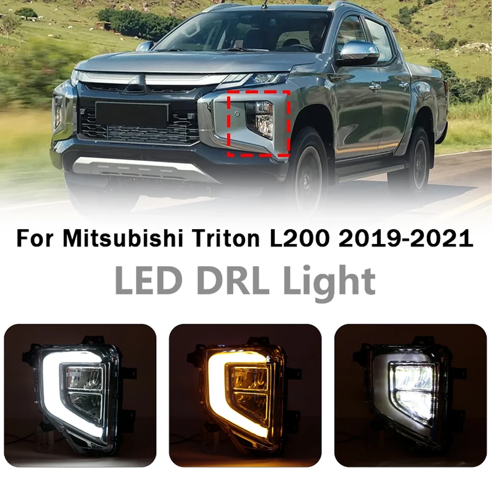 For Mitsubishi Triton L200 2019-2022 Car Accessory Fog light Turn Signal LED White Yellow Led DRL Daytime Running Lamps
For Mitsubishi Triton L200 2019-2022 Car Accessory Fog light Turn Signal LED White Yellow Led DRL Daytime Running Lamps