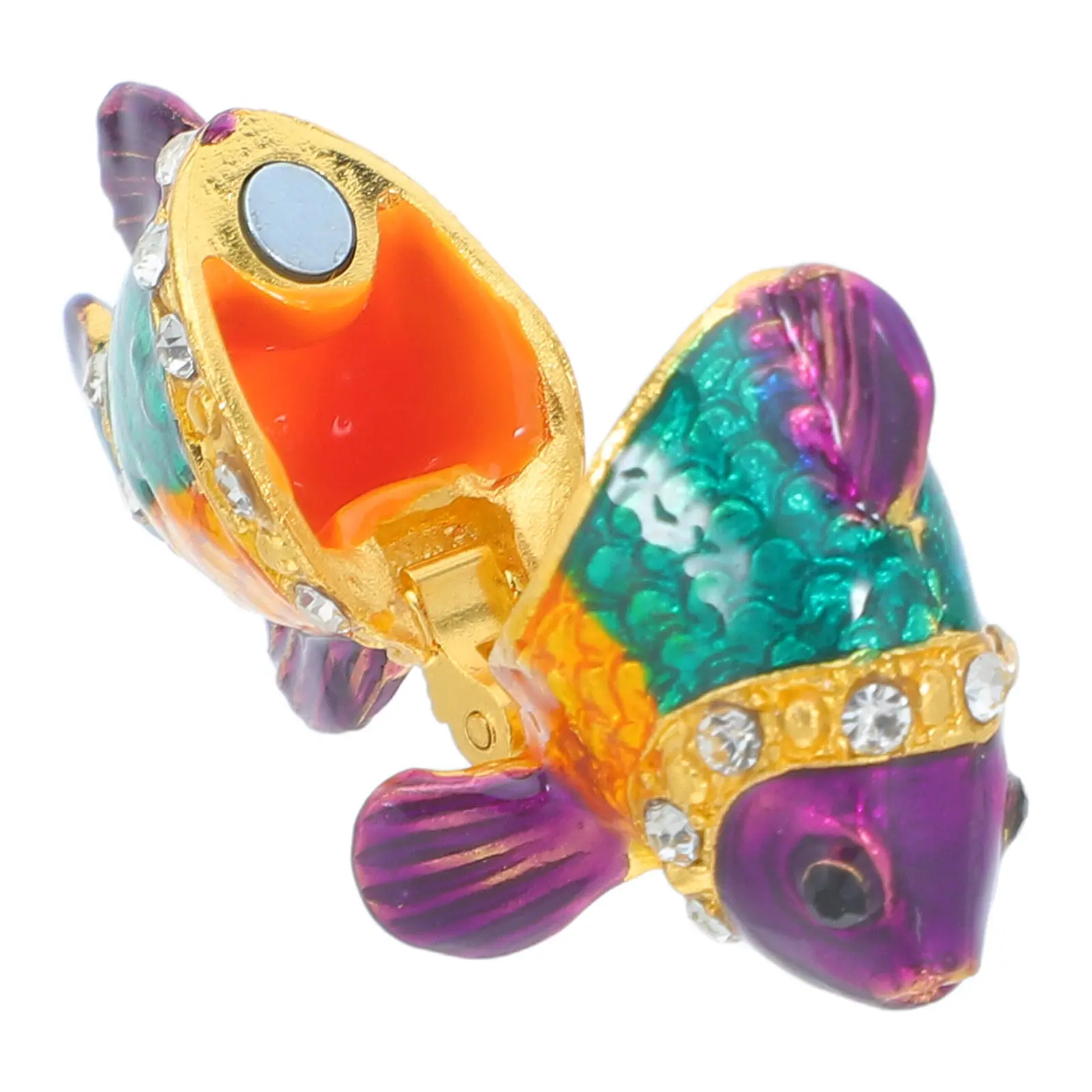 Koi Fish Metal Jewelry Box Purple Green Mini Jewelry Storage Box Decorative Trinket Organizer Necklace Keeper Gift for Women
Koi Fish Metal Jewelry Box Purple Green Mini Jewelry Storage Box Decorative Trinket Organizer Necklace Keeper Gift for Women