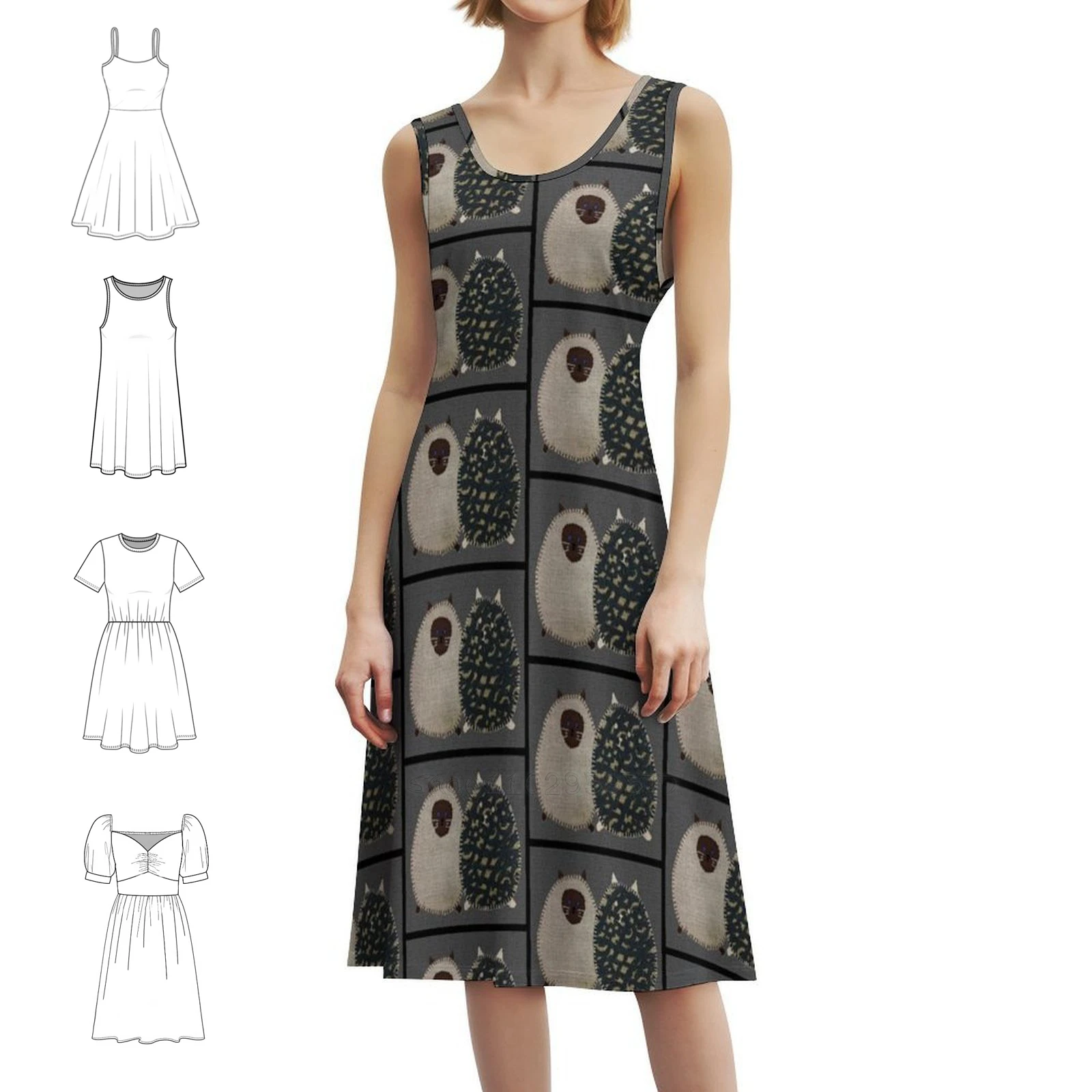 2 мини-толстых кота # 2-значное улучшенное изображение, винтажное богемное платье с пышными рукавами или вариантами без рукавов для женщин, платье с кошками и кошками
2 мини-толстых кота # 2-значное улучшенное изображение, винтажное богемное платье с пышными рукавами или вариантами без рукавов для женщин, платье с кошками и кошками