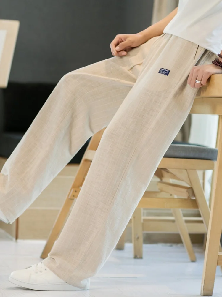 Summer Thin Cotton Linen Straight Leg Casual Pants Loose Wide Leg Trousers New Chinese Sle National Trend Set Stripe Pattern
Summer Thin Cotton Linen Straight Leg Casual Pants Loose Wide Leg Trousers New Chinese Sle National Trend Set Stripe Pattern