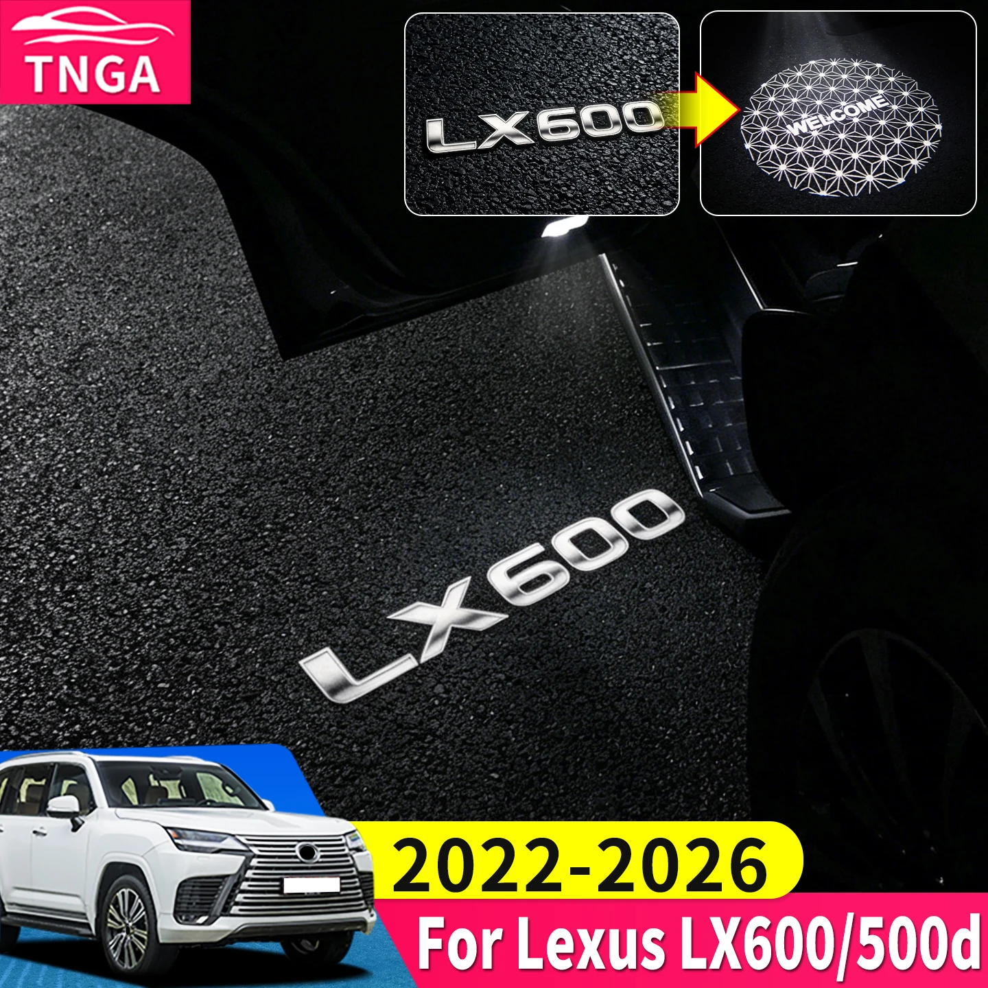 For Lexus LX600 2022-2026 LED Door Puddle Light Welcome Logo Projection Lamp Interior Upgrade Modification Accessories
For Lexus LX600 2022-2026 LED Door Puddle Light Welcome Logo Projection Lamp Interior Upgrade Modification Accessories