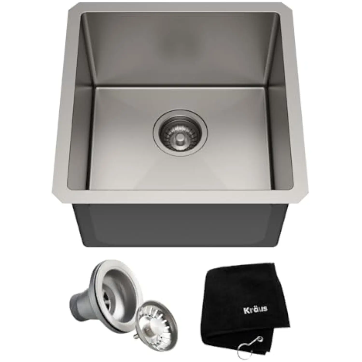 Kitchen Sink - Standart Pro 17-Inch Undermount Single Bowl, 16 Gauge Stainless Steel Kitchen Sinks, Khu101-17
Kitchen Sink - Standart Pro 17-Inch Undermount Single Bowl, 16 Gauge Stainless Steel Kitchen Sinks, Khu101-17