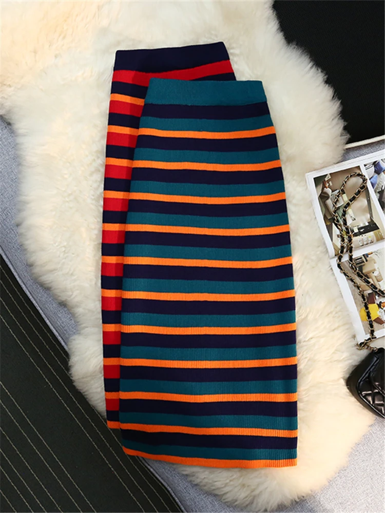 Green Striped Knitted Women's Wrap Skirts 2022 New High Waist Knitwear Ladies Sheath Pencil Midi Skirts Female Autumn Winter
Green Striped Knitted Women's Wrap Skirts 2022 New High Waist Knitwear Ladies Sheath Pencil Midi Skirts Female Autumn Winter