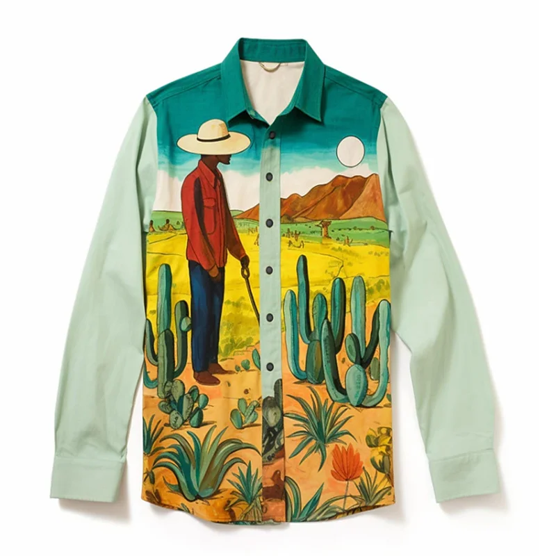 Men's Shirt Pattern Shirt Plus Size Street Daily Long Sleeved V-neck Buckle Fashion Designer Casual, Comfortable And Breathable
Men's Shirt Pattern Shirt Plus Size Street Daily Long Sleeved V-neck Buckle Fashion Designer Casual, Comfortable And Breathable