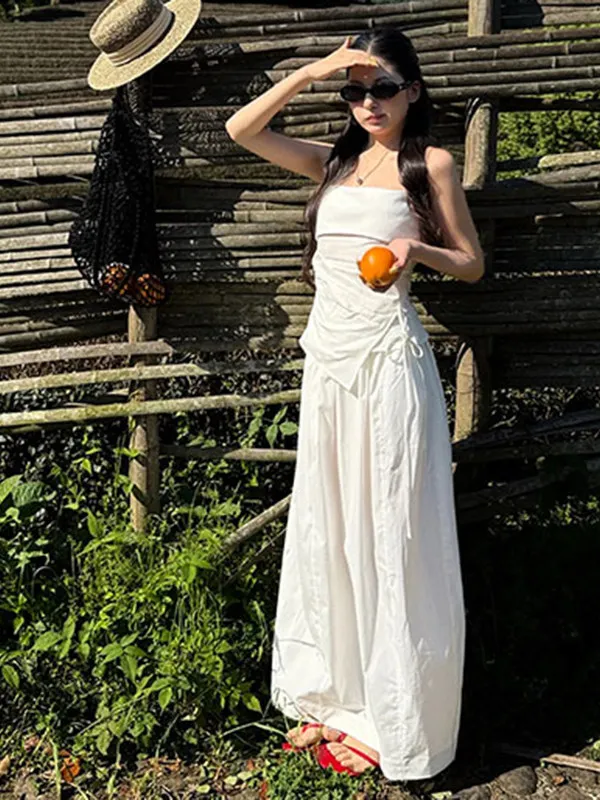 Hot Girl Slimming Two-Piece Set High Waist Asymmetrical Crop Top High Waist Skirt Casual Style Summer Fashion for Women
Hot Girl Slimming Two-Piece Set High Waist Asymmetrical Crop Top High Waist Skirt Casual Style Summer Fashion for Women