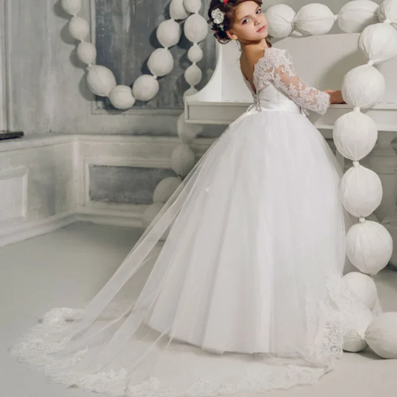 Flower Girl Dresses Lace Princess Child Wedding Party Dress Sleeveless First Communion Ball Gown for Baby Kids
Flower Girl Dresses Lace Princess Child Wedding Party Dress Sleeveless First Communion Ball Gown for Baby Kids