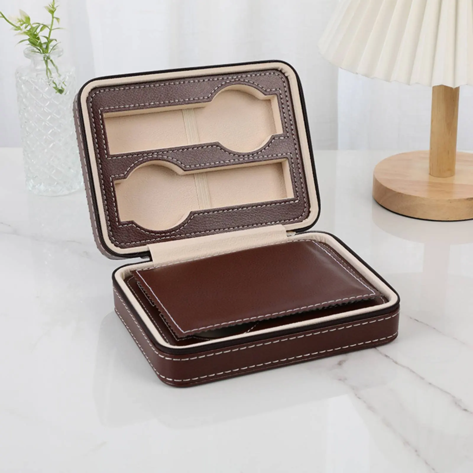 Multi-Compartment Watch Storage Box Slim Portable Watch Organizer Zippered Accessory Box Sleek Fastener Jewelry Container
Multi-Compartment Watch Storage Box Slim Portable Watch Organizer Zippered Accessory Box Sleek Fastener Jewelry Container