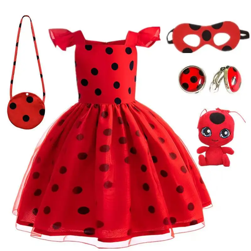 New 2024 Halloween Lady Girls bug Birthday Party Dress Toys Earrings Retro Costume Kids Clothes Black Dot Carnival Cosplay sets
New 2024 Halloween Lady Girls bug Birthday Party Dress Toys Earrings Retro Costume Kids Clothes Black Dot Carnival Cosplay sets