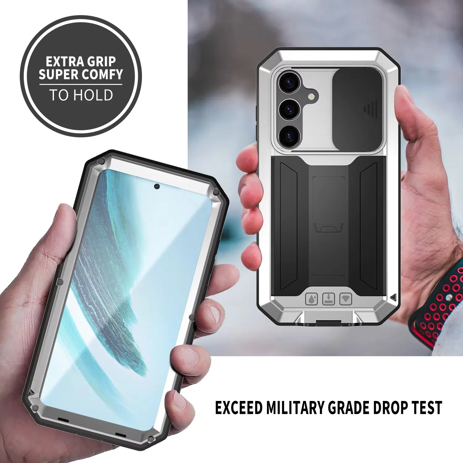 High-end heavy Duty Protection Case For Samsung S24 Ultra Plus Full Cover With Stand Shock Resistant Waterproof Dusty-proof
High-end heavy Duty Protection Case For Samsung S24 Ultra Plus Full Cover With Stand Shock Resistant Waterproof Dusty-proof