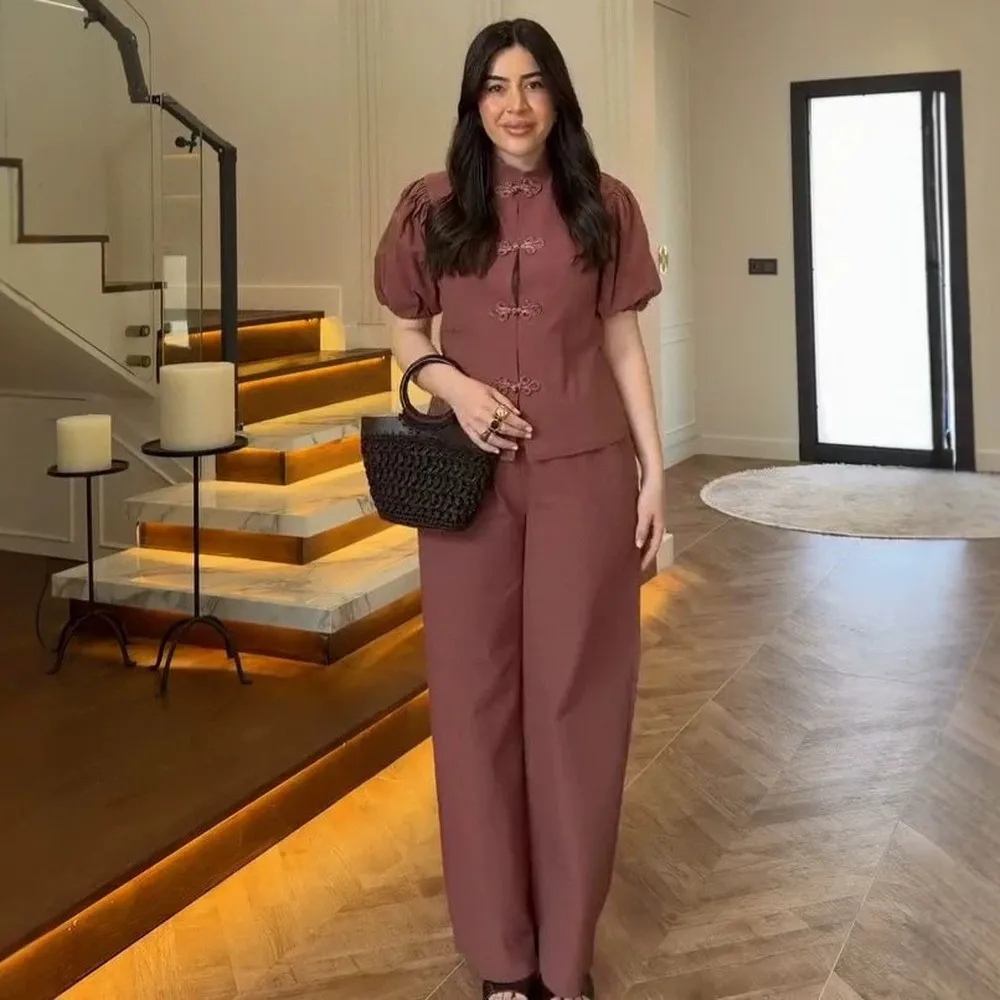 Summer Matching Set Short Sleeve Tops Blouse Tee Wide Leg Pants Jumpsuit Playsuit Sets Spring
Summer Matching Set Short Sleeve Tops Blouse Tee Wide Leg Pants Jumpsuit Playsuit Sets Spring