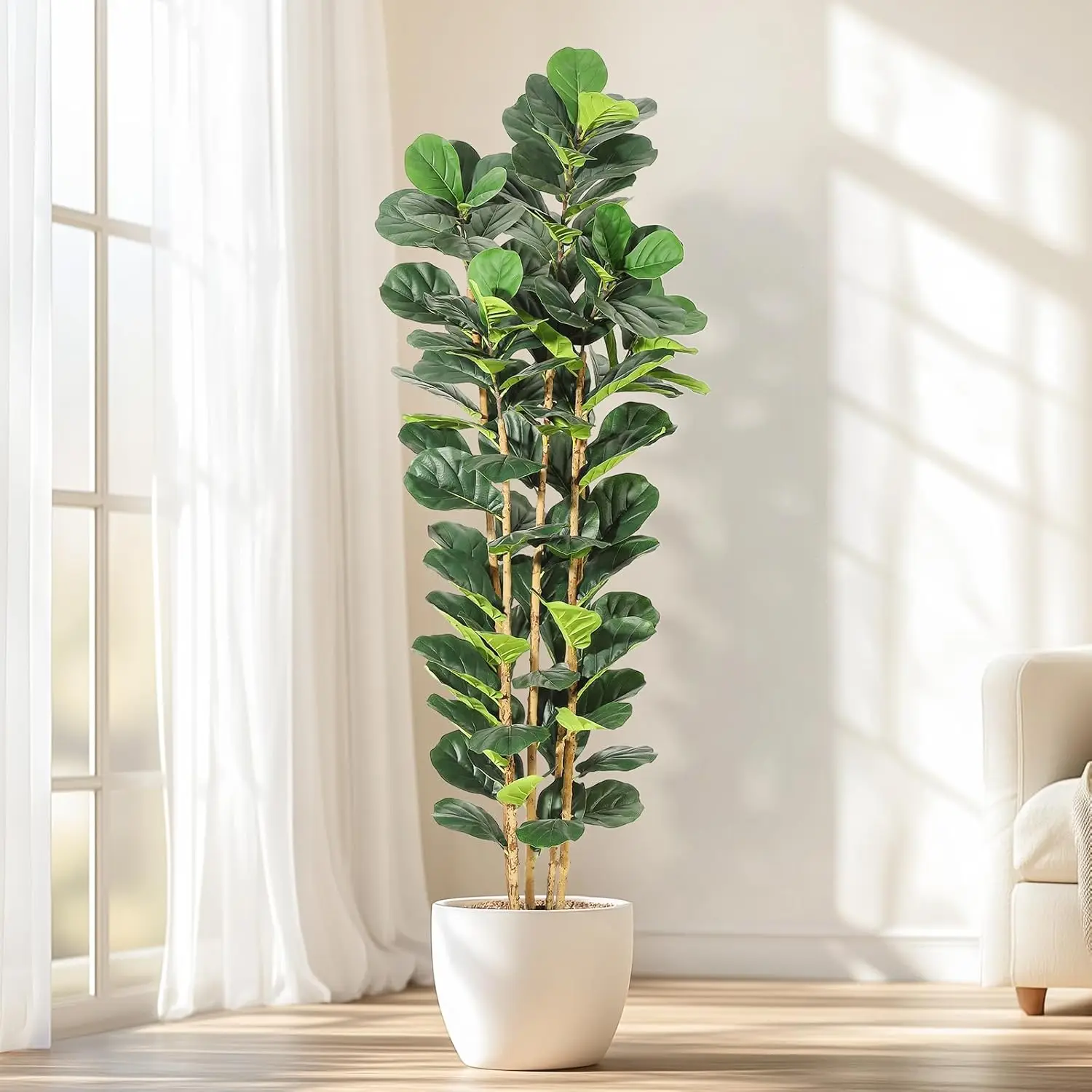 Artificial Leaf Fig Tree with Tall Planter, Artificial Trees with Artificial Plants Fiddle Leaves Greenery
Artificial Leaf Fig Tree with Tall Planter, Artificial Trees with Artificial Plants Fiddle Leaves Greenery