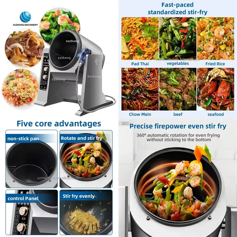 2026 Restaurant Hotel Fried Rice Cooker Machine Stainless Steel Engine Automatic Stir Fry Cooking Equipment for Bakery
2026 Restaurant Hotel Fried Rice Cooker Machine Stainless Steel Engine Automatic Stir Fry Cooking Equipment for Bakery