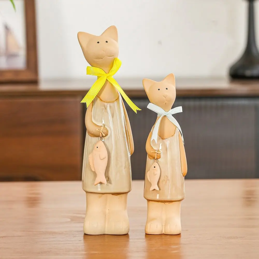 2pcs Creative Ceramic Cat Figurines Cute Handicraft Animal Art Statues Modern Miniatures Sculpture Living Room
2pcs Creative Ceramic Cat Figurines Cute Handicraft Animal Art Statues Modern Miniatures Sculpture Living Room