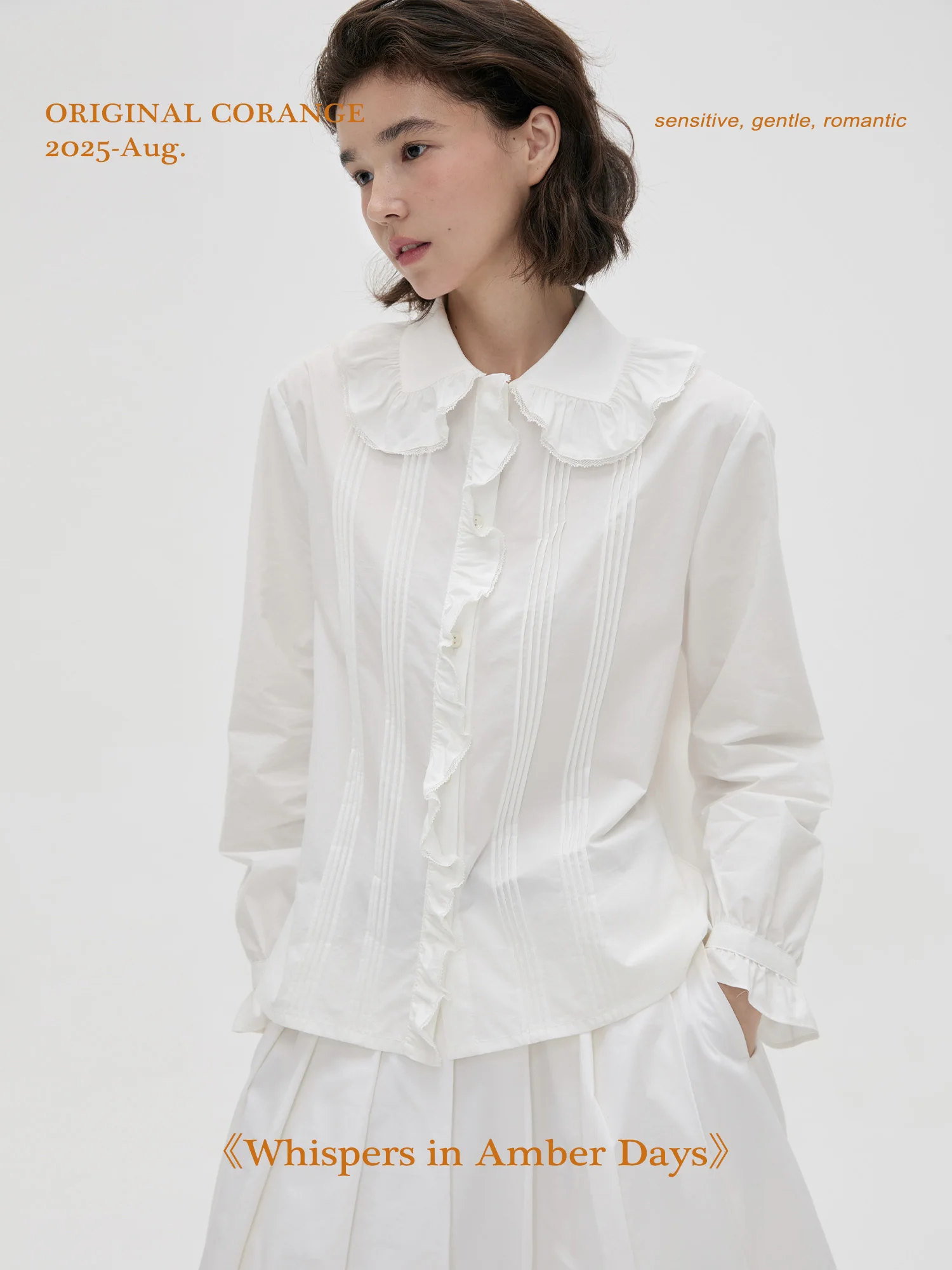 Ele Vintage Wave Collar Playful White irt Paris Antique op Corange Pure Cotton Long Sve Girl's Casual irt
Ele Vintage Wave Collar Playful White irt Paris Antique op Corange Pure Cotton Long Sve Girl's Casual irt