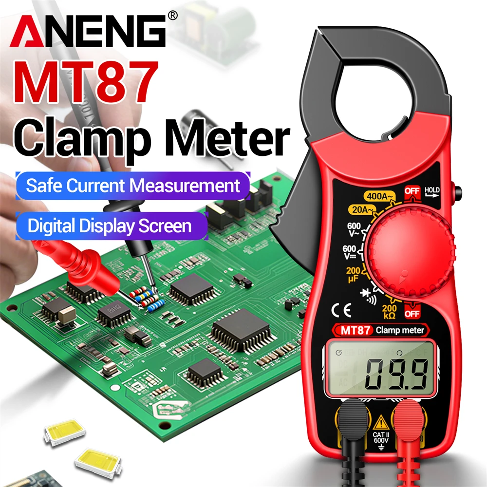 Multimeter Digital Clamp Meter Tester ANENG MT87 AC Current NCV Voltage Capacitance High Precision Professional Electrician Tool
Multimeter Digital Clamp Meter Tester ANENG MT87 AC Current NCV Voltage Capacitance High Precision Professional Electrician Tool