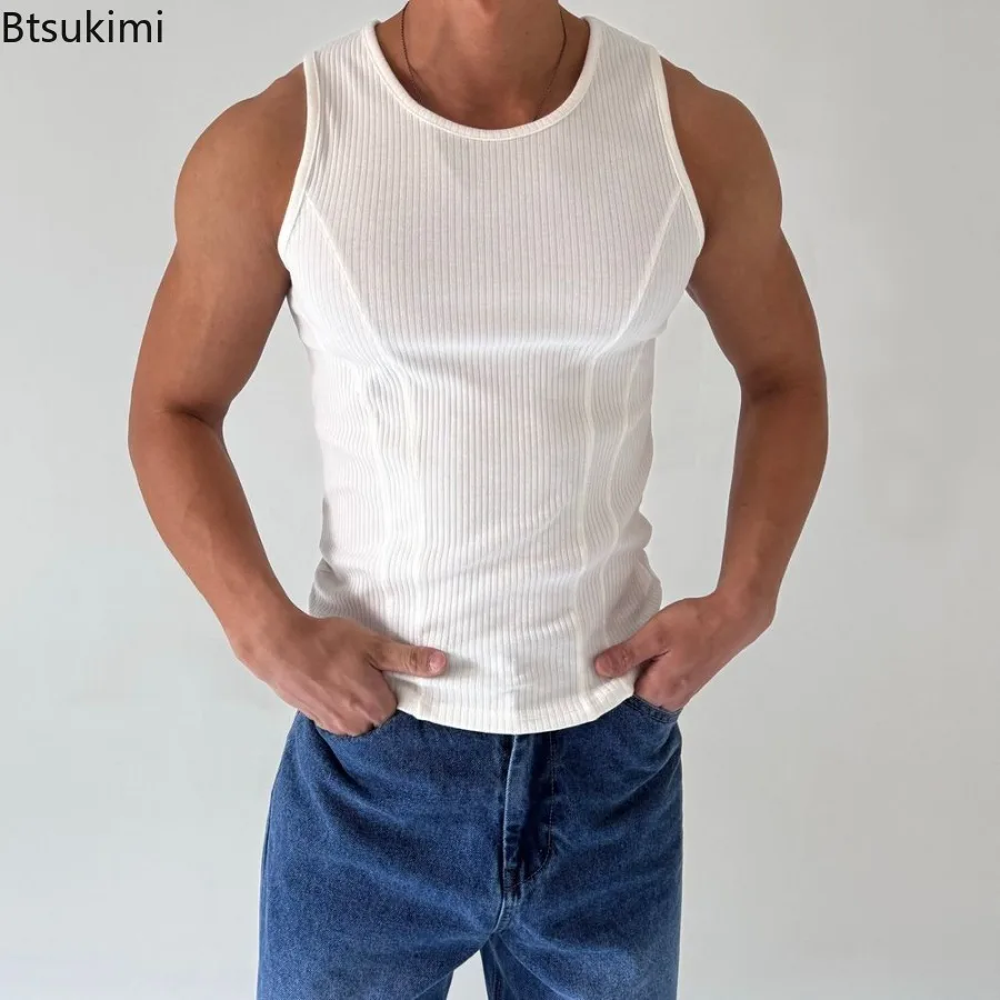 Stretch Slim Fit Ribbed Tank Tops Men 2025 Summer Sports Training Quick-dry Camisoles Mens Sleeveless Crew Neck Solid Color Vest
Stretch Slim Fit Ribbed Tank Tops Men 2025 Summer Sports Training Quick-dry Camisoles Mens Sleeveless Crew Neck Solid Color Vest