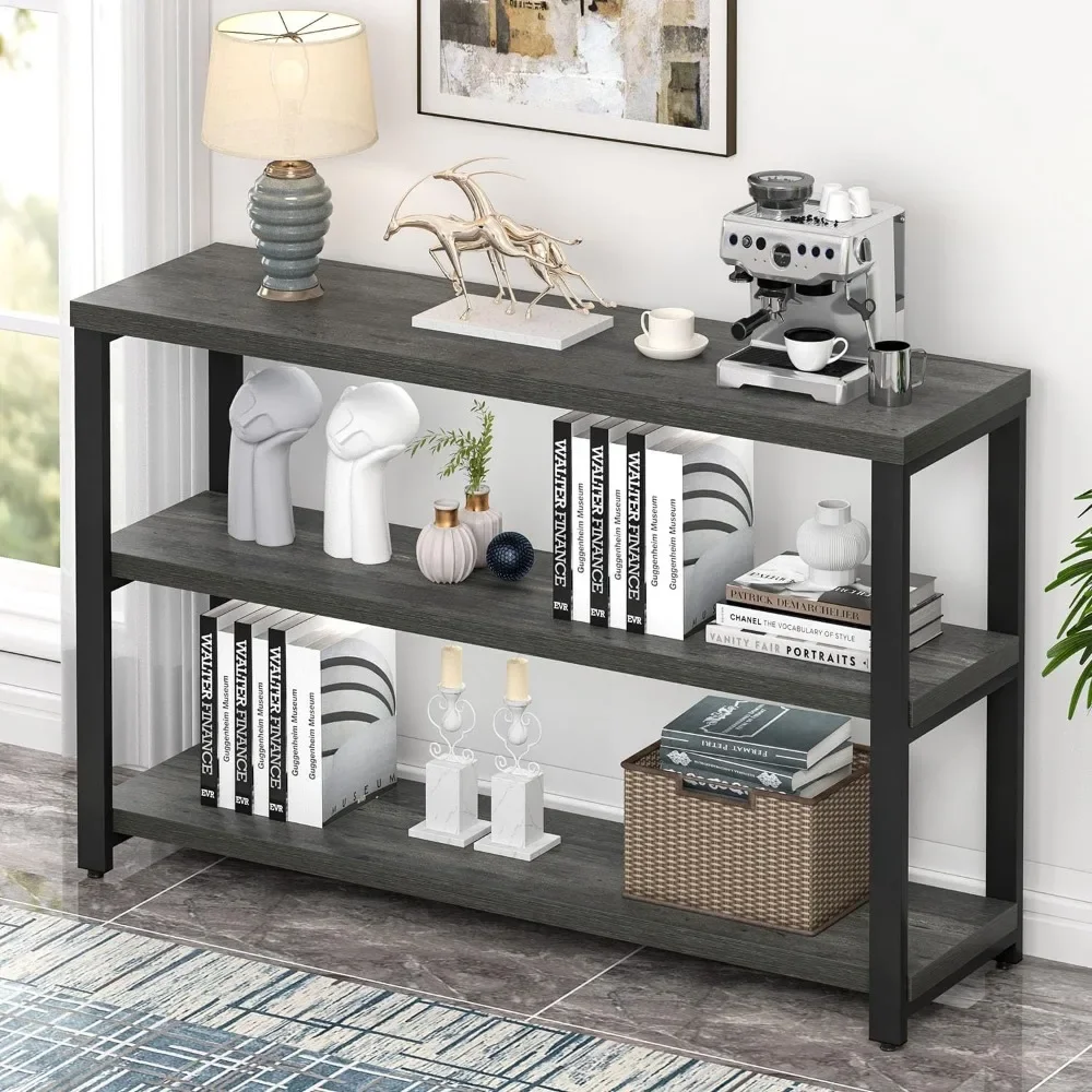 Rustic Console Tables for Entryway, Sofa Table with 3 Tier Storage Shelves, for Living Room Hallway, Couch Table 
Rustic Console Tables for Entryway, Sofa Table with 3 Tier Storage Shelves, for Living Room Hallway, Couch Table