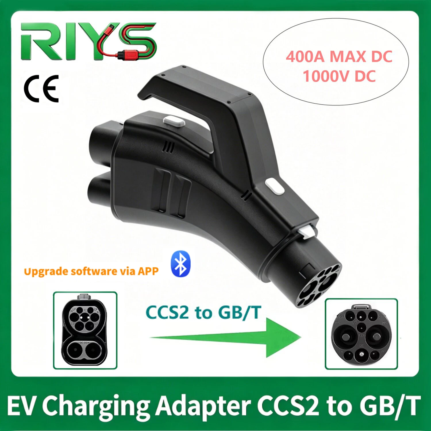 CCS2 to GBT Electric Vehicle Fast Charging Conventer Adapter 400A MAX DC 1000V Combo2 to GB/T With APP Function For BYD Chinese
CCS2 to GBT Electric Vehicle Fast Charging Conventer Adapter 400A MAX DC 1000V Combo2 to GB/T With APP Function For BYD Chinese