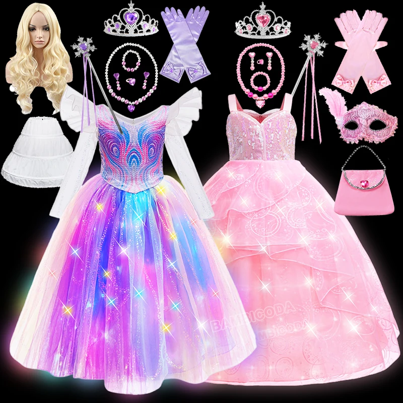 Child Wicked Witch Glinda Cosplay Pink Color Led Night Dress Girl Performance Wedding Evening Ball Gown Halloween Witch Costume
Child Wicked Witch Glinda Cosplay Pink Color Led Night Dress Girl Performance Wedding Evening Ball Gown Halloween Witch Costume