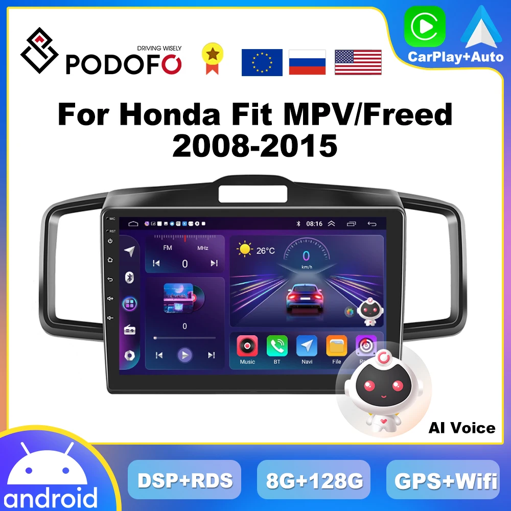 Podofo CarPlay For Honda Freed 1 Spike 2008-2016 Android Radio Screen Car Multimedia Video Player 2din Navigation Head Unit
Podofo CarPlay For Honda Freed 1 Spike 2008-2016 Android Radio Screen Car Multimedia Video Player 2din Navigation Head Unit