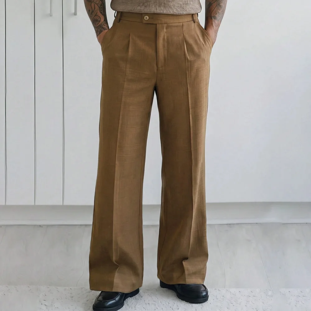 Casual Pants for Man Business Lightweight Linen Men's Trousers Straight-Leg Solid Color Work Trouser Tailoring Classic Clothing
Casual Pants for Man Business Lightweight Linen Men's Trousers Straight-Leg Solid Color Work Trouser Tailoring Classic Clothing