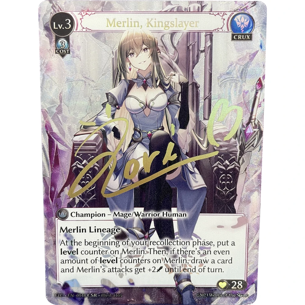 Anime Grand Archive Collection Card Merlin Kingslayer EN-004 SR TCG FTC Fractured Crown Gilding Signature Card Child Gifts
Anime Grand Archive Collection Card Merlin Kingslayer EN-004 SR TCG FTC Fractured Crown Gilding Signature Card Child Gifts