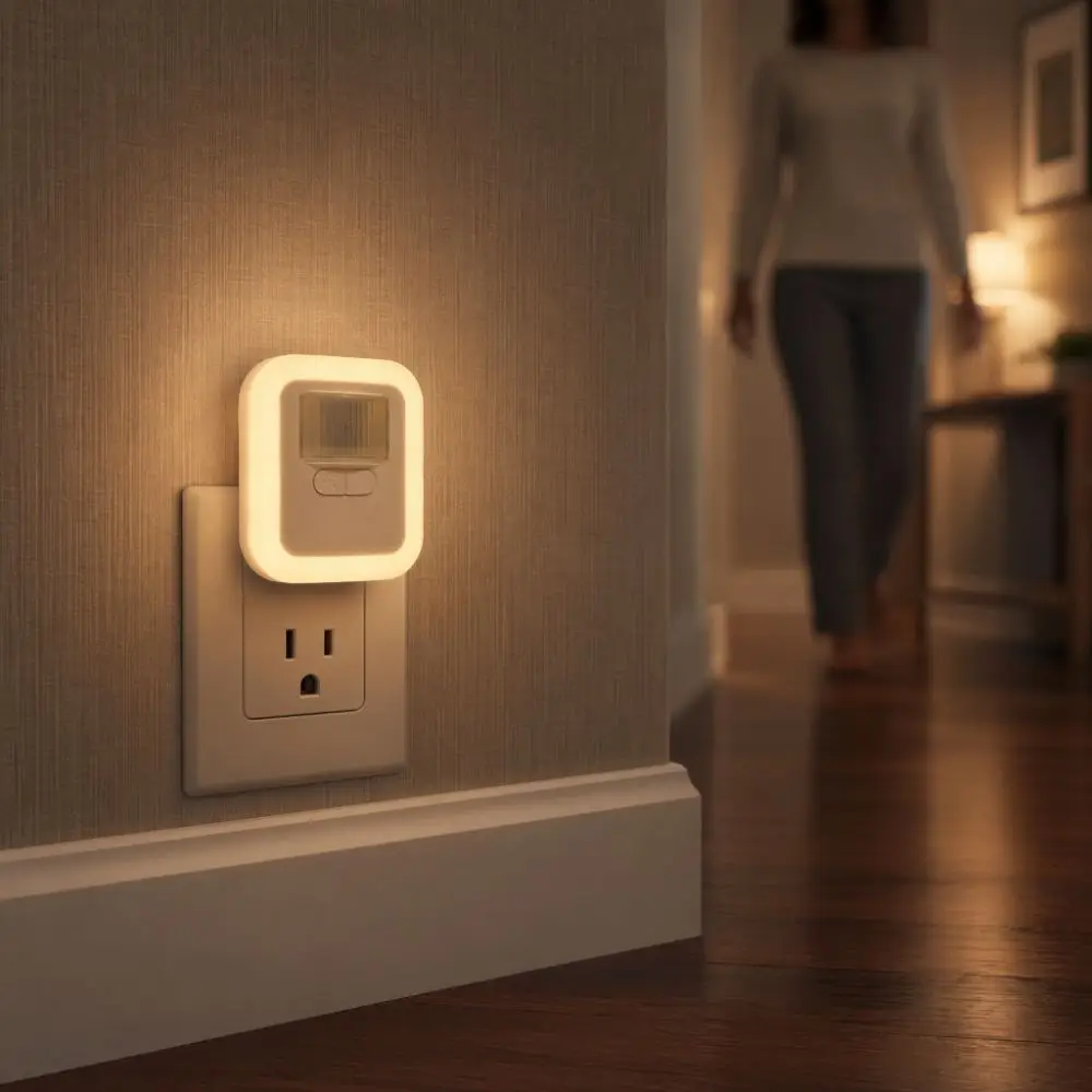 Bright Motion Sensor Night Light Dimmable Plug-in LED Night Light Warm White US Plug Wall Night Lamp Closet
Bright Motion Sensor Night Light Dimmable Plug-in LED Night Light Warm White US Plug Wall Night Lamp Closet