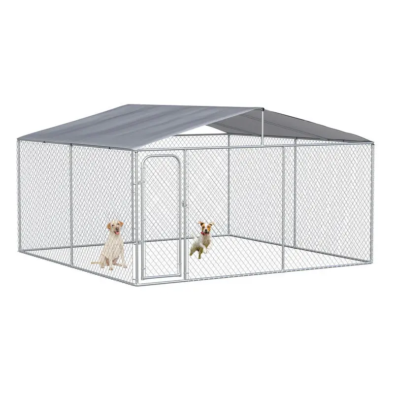 Dog Kennel Outdoor, Heavy Duty Playpen with Secure Lock, Cover, for Backyard, Patio, 13.1' X 13.1' X 7.5'
Dog Kennel Outdoor, Heavy Duty Playpen with Secure Lock, Cover, for Backyard, Patio, 13.1' X 13.1' X 7.5'