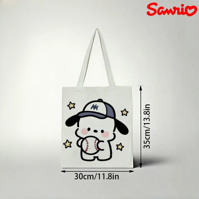 1pc Sanrio Pochacco Canvas Tote Bag, NY‑logo Baseball‑cap Holding‑baseball Star‑decor Sport‑style Print Eco Shoulder Bag
1pc Sanrio Pochacco Canvas Tote Bag, NY‑logo Baseball‑cap Holding‑baseball Star‑decor Sport‑style Print Eco Shoulder Bag