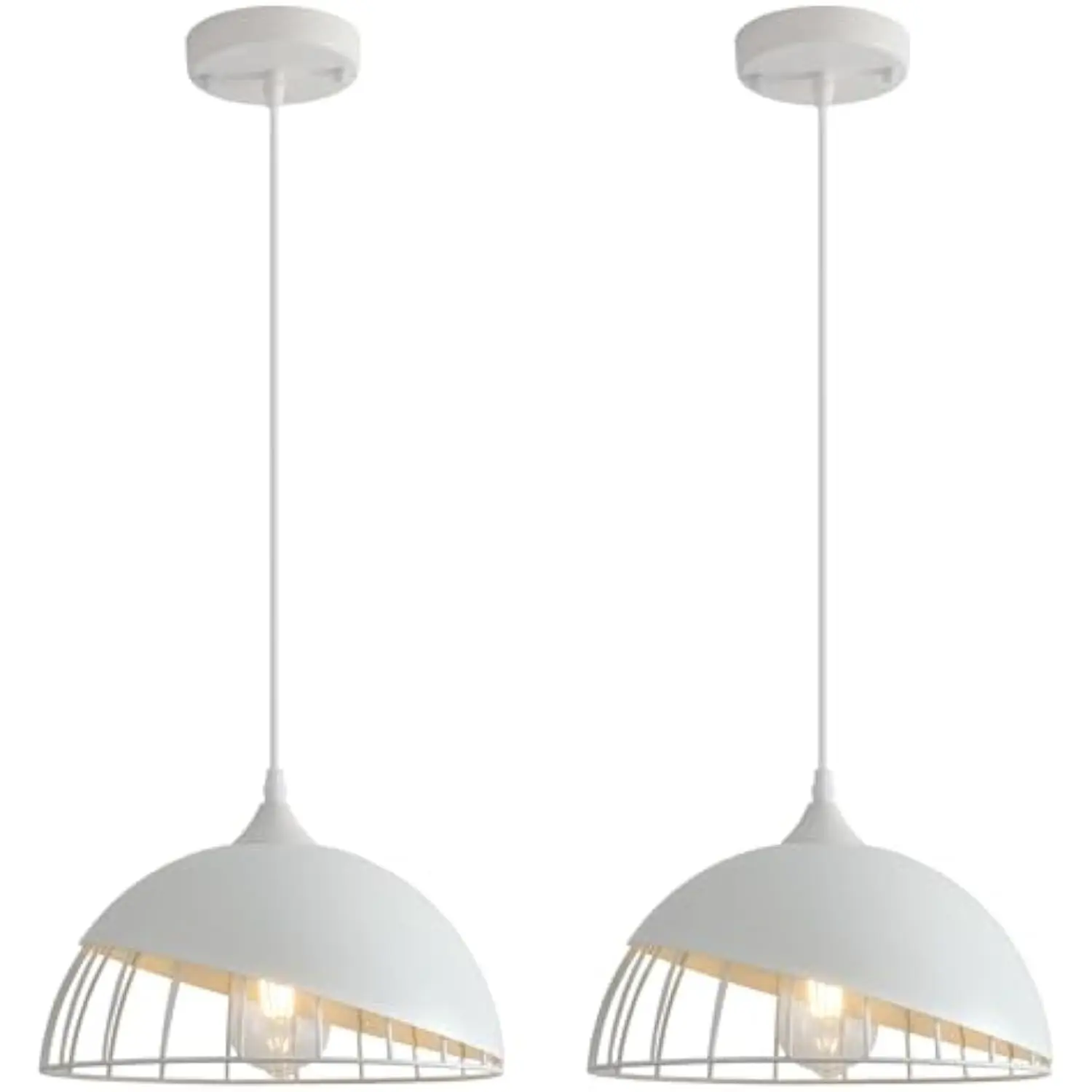 Farmhouse Pendant Light, 11.8Inches, 2 Packs- White Industrial Kitchen Pendant Lights for Bedroom, Library, Office, Kitchen Isl
Farmhouse Pendant Light, 11.8Inches, 2 Packs- White Industrial Kitchen Pendant Lights for Bedroom, Library, Office, Kitchen Isl