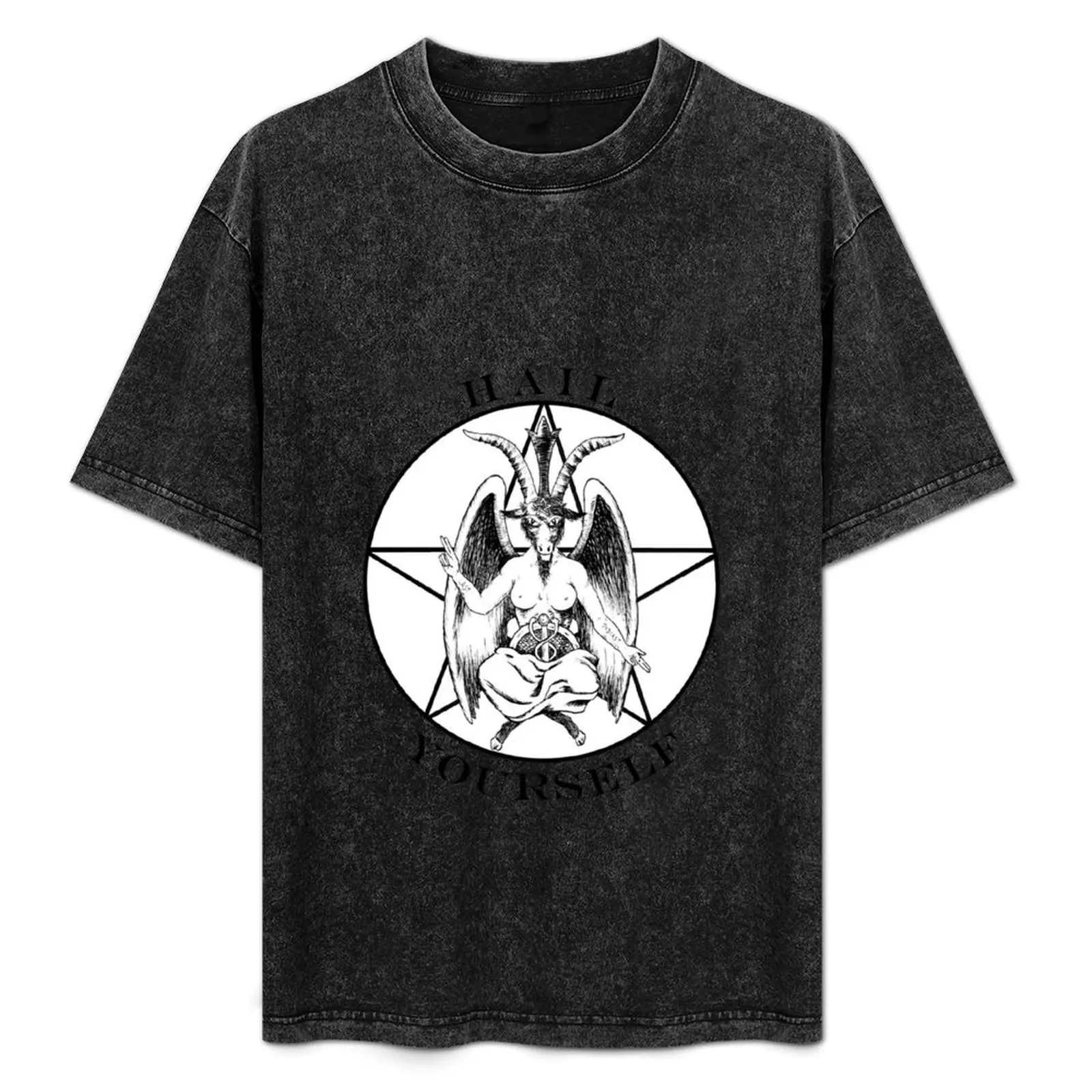 Baphomet-Hail Yourself! T-Shirt Simple Casual Short Sleeve Tee
Baphomet-Hail Yourself! T-Shirt Simple Casual Short Sleeve Tee