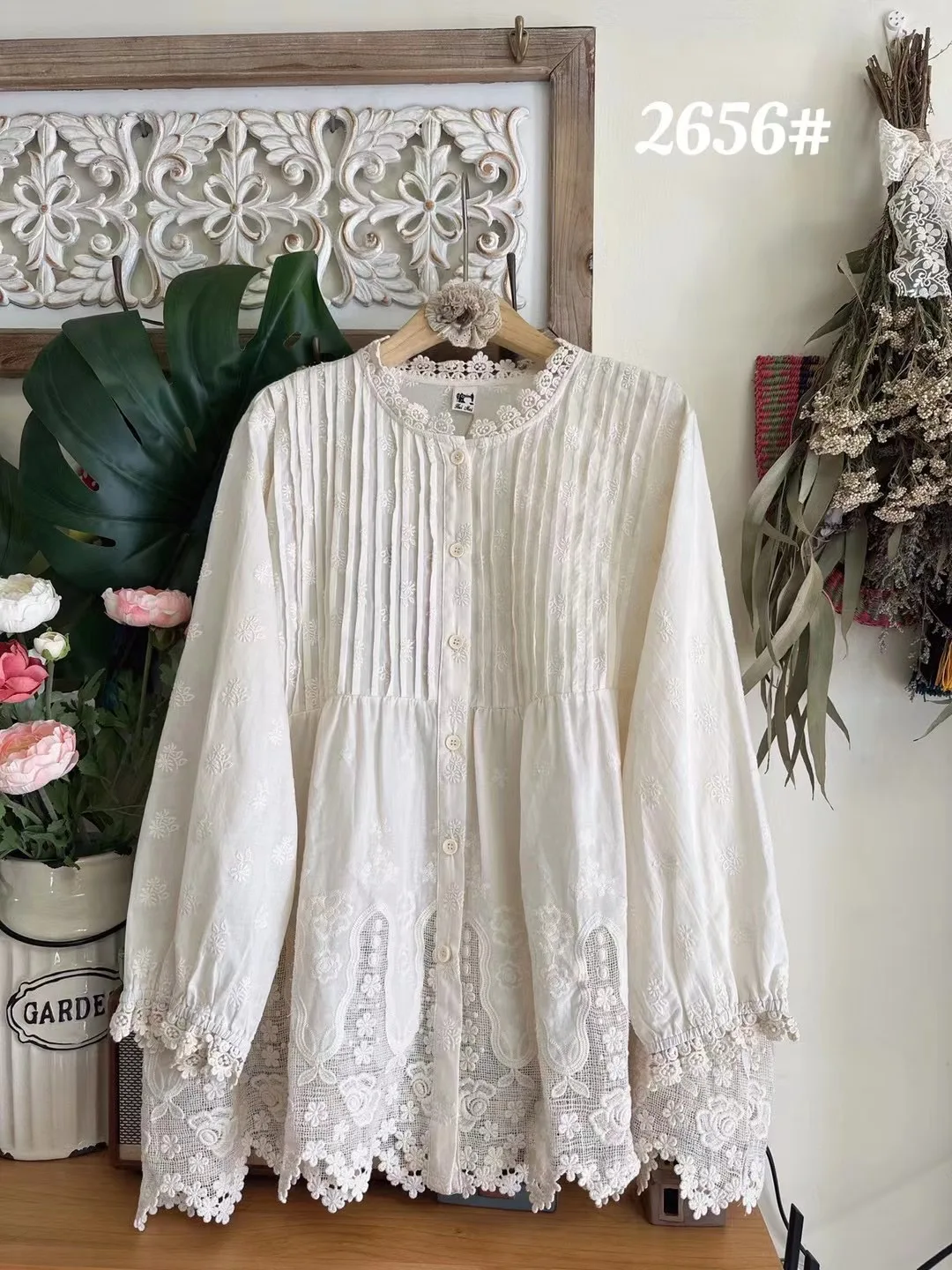 Spring New Sle Long Sve Embroidered Cotton irt Heavy Work Embroidery High Waist Doll irt Sweet Sle Stand Collar
Spring New Sle Long Sve Embroidered Cotton irt Heavy Work Embroidery High Waist Doll irt Sweet Sle Stand Collar