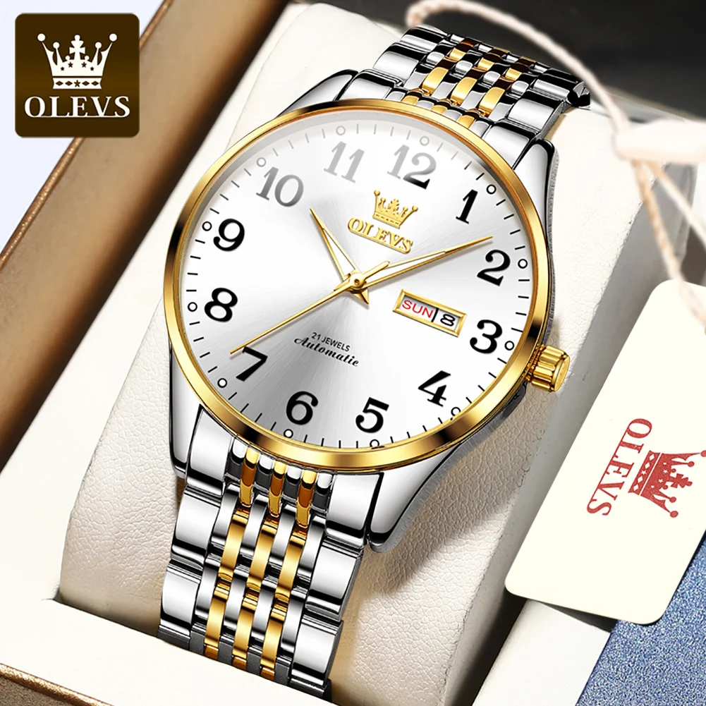 OLEVS Men's Watches Casual Fashion Stainless Steel Original Brand Automatic Mechanical Wristwatch for Man Waterproof Luminous
OLEVS Men's Watches Casual Fashion Stainless Steel Original Brand Automatic Mechanical Wristwatch for Man Waterproof Luminous