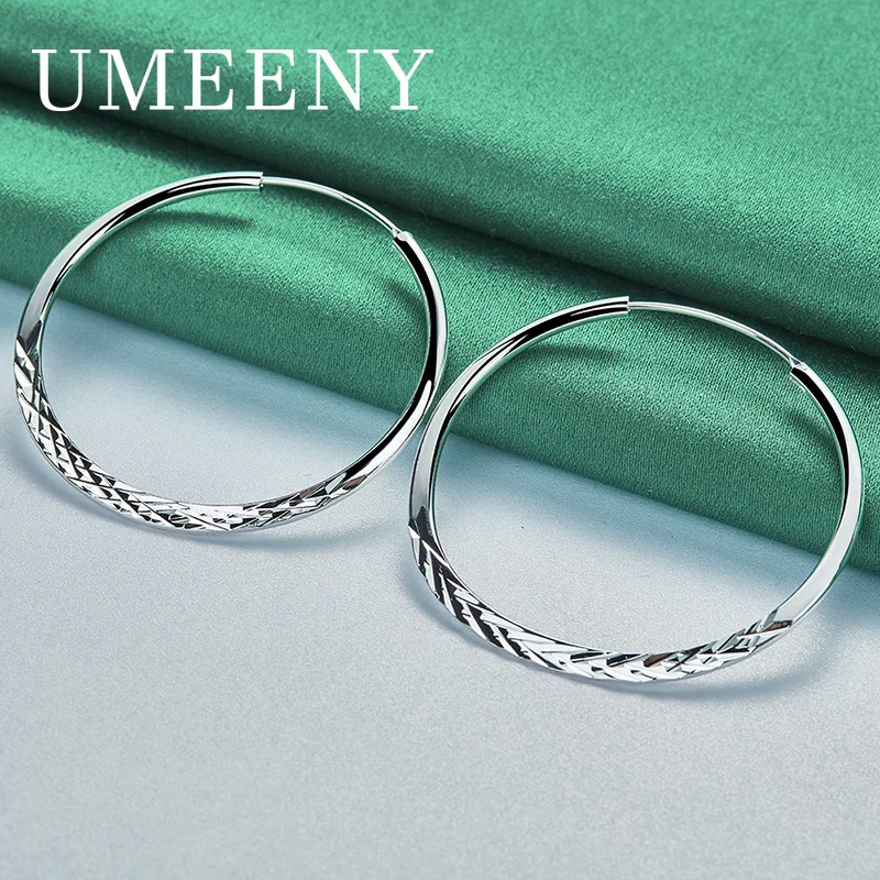 925 Sterling Silver 40/45/50mm Exquisite Round Earrings for Women Jewelry Party Accessories Wedding Engagement Gift
925 Sterling Silver 40/45/50mm Exquisite Round Earrings for Women Jewelry Party Accessories Wedding Engagement Gift